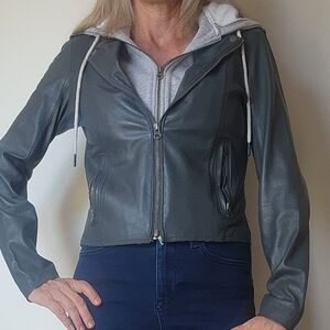 Women's Gray Bomber Jacket